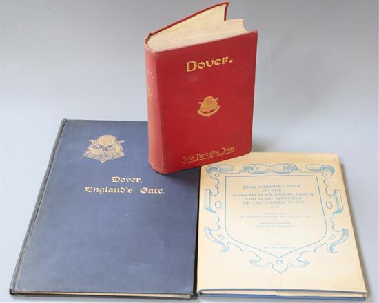 DOVER: Emden, Walter - Dover, Englands Gate, folio, blue cloth gilt, 28 illustrated views, c.1900; James, John Bavington -